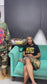 Gold Foiled Cargo Camo Shorts