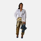 Gold Foiled Cargo Camo Pant