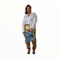 Gold Foiled Cargo Camo Pant