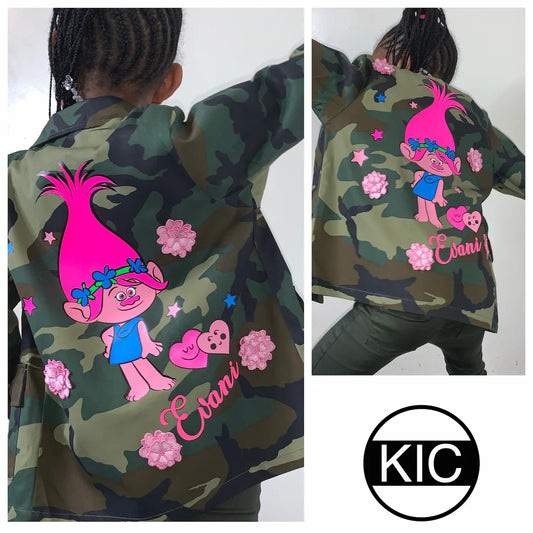 Kids Poppy Camo Army Jacket - KIC NYC