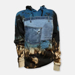 Denim Patchwork Hoodie - KIC NYC, KIC-Yourself LLC