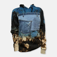 Denim Patchwork Hoodie - KIC NYC, KIC-Yourself LLC